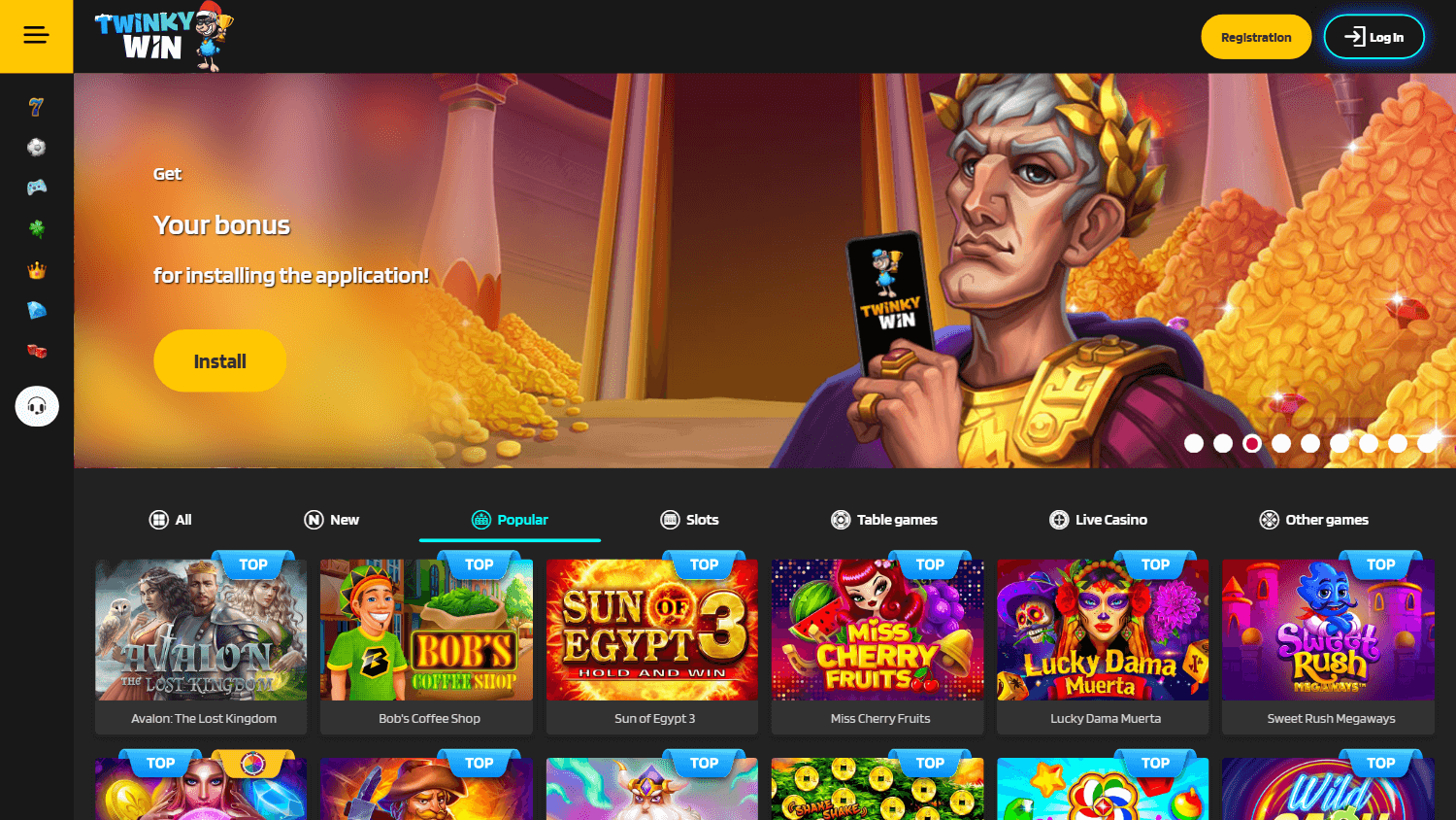 Twinky Win Casino Desktop screenshot